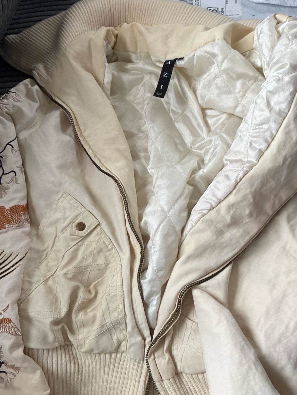 Vintage A.Z.I. New York Quilted Lined Bomber Jacket - Women's